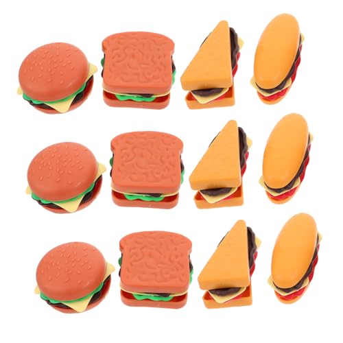 HEMOTON 40 Stück Teiliges Fast Food Spielset für Realistische Miniatur Hamburger Hot Dog Toast Sandwich DIY Bastelset für Kreatives Rollenspiel und Fantasievolles Kochen von HEMOTON