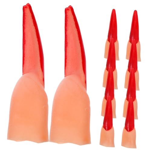HEMOTON 40 Stück Teiliges Halloween Fake Finger Nägel Realistische Simulation Leichte Bequeme Fingerhüllen für Lesen Cosplay Party-Trick-Requisiten Rote Nägel Packung HEMOTON 40 Stück Teiliges Halloween Fake Finger Nägel Realistische Simulation Leichte Bequeme Fingerhüllen für Lesen Cosplay Party-Trick-Requisiten Rote Nägel Packung von HEMOTON