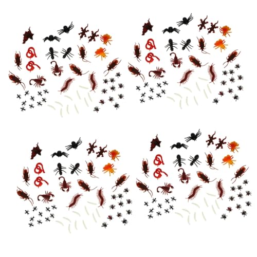 HEMOTON 400 Stück Simuliertes Spielzeug Schaf Ornament Simuliertes Insekt Skorpion Spielzeug Halloween Streich Requisite Emulation Wurm Hochstuhl Banner Emulation Gruseliges von HEMOTON
