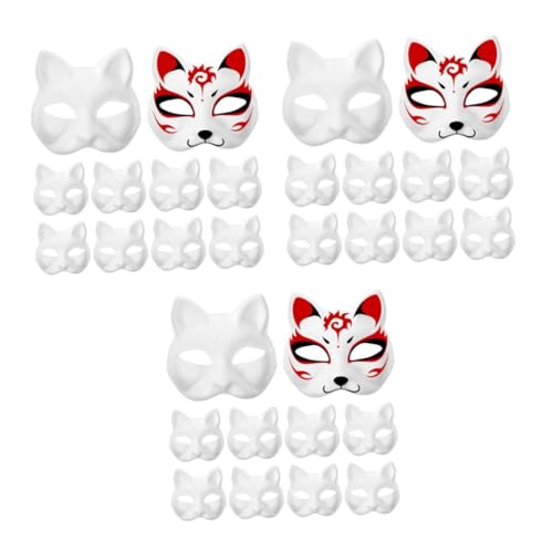 HEMOTON 45 Stck. Teiliges Diy Pappmaché Masken Katzenform Halbgesichts Masken zum Bemalen Bastelset für Fasching Karneval Kostümparty HEMOTON 45 Stck. Teiliges Diy Pappmaché Masken Katzenform Halbgesichts Masken zum Bemalen Bastelset für Fasching Karneval Kostümparty von HEMOTON