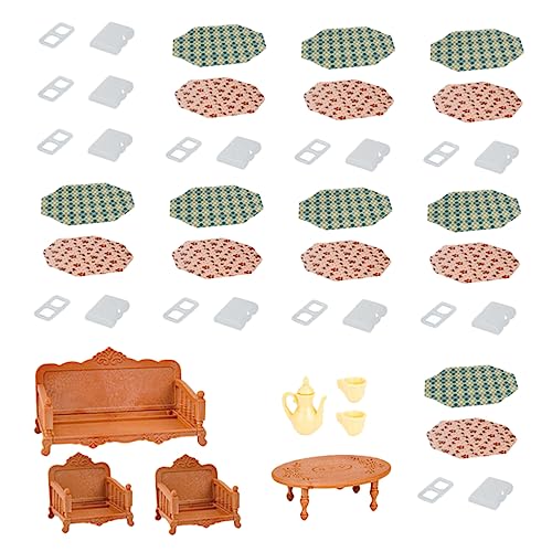 HEMOTON Lebendiges Miniatur-wohnzimmerset 47-teiliges Mini-möbelset Für Kinderspielzeug Kreatives Und Realistisches Puppenhausdekor HEMOTON Lebendiges Miniatur-wohnzimmerset 47-teiliges Mini-möbelset Für Kinderspielzeug Kreatives Und Realistisches Puppenhausdekor von HEMOTON