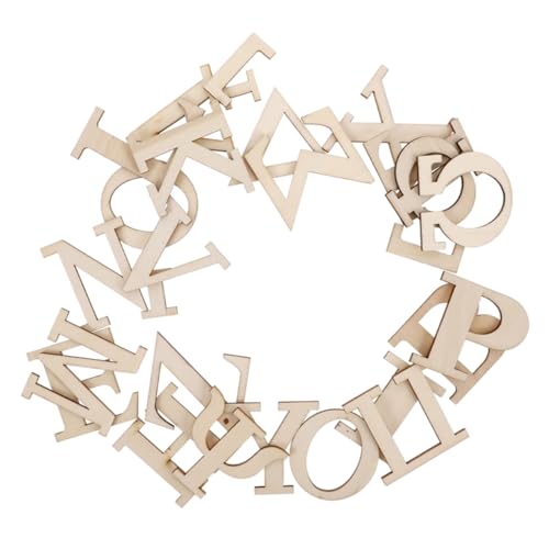 HEMOTON 48 Stück Brief Lernen Holzstück Briefmarken Für Den Unterricht Buchstabenfliesen Gestanzte Holzschilder Griechisches Buchstaben Aus Pappmaché Hölzern Beige von HEMOTON