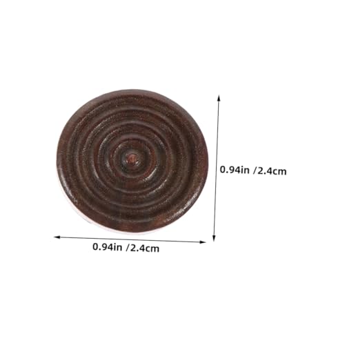 HEMOTON 48 Stück Holzspielsteine Stapelbare Runde Damespiel Ersatzchips für Schach Brettspiel Zubehör für Bildung Reise Camping Garten von HEMOTON