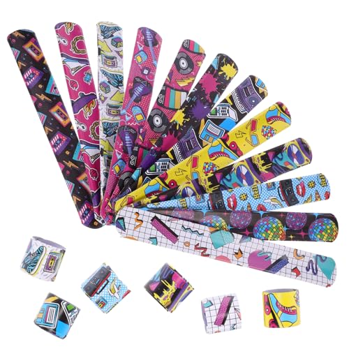 HEMOTON 48st Rock-armband Retro-slap-armband 80er-90er-jahre-party-slap-armbänder Buntes Schnapparmband Slap-armband Im Stil Der 90er Jahre Schnapparmband Für Kinder Eisen Musik Pat-ring HEMOTON 48st Rock-armband Retro-slap-armband 80er-90er-jahre-party-slap-armbänder Buntes Schnapparmband Slap-armband Im Stil Der 90er Jahre Schnapparmband Für Kinder Eisen Musik Pat-ring von HEMOTON