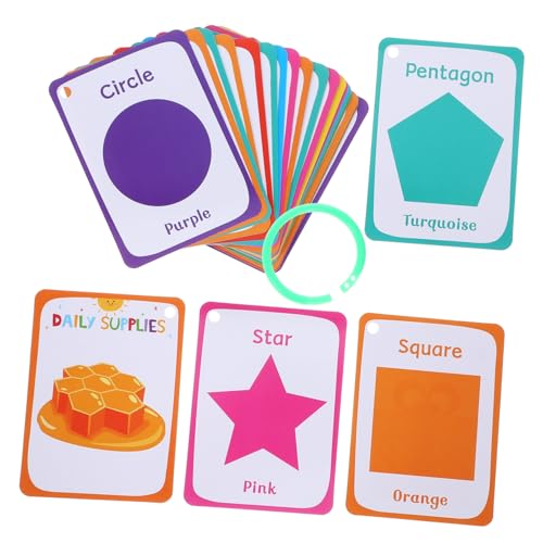 HEMOTON 49 Stück Lernkarten für Kinder Geometrische Formen Kognitive Karten Tragbare Sensorikkarten Fördert Kognitive Fähigkeiten für Kleinkinder HEMOTON 49 Stück Lernkarten für Kinder Geometrische Formen Kognitive Karten Tragbare Sensorikkarten Fördert Kognitive Fähigkeiten für Kleinkinder von HEMOTON