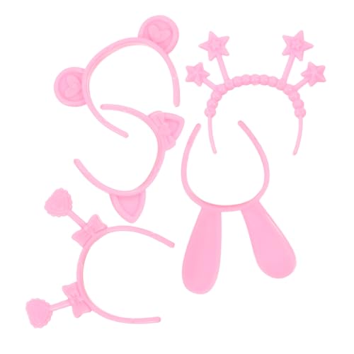HEMOTON 4Satz Puppenzubehör Teiliges Mini Haarreifen Kostüm für Puppen Niedliche Stirnbänder und Haarschmuck für Fantasievolles für Kindergeburtstage und Familienfeiern von HEMOTON