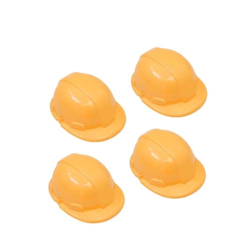 HEMOTON 4Stücke Bauhelm Gelber Sicherheitshelm für Rollenspiele Simulationsschutzhelm für Kreative Aktivitäten Sicheres für Jungen von HEMOTON