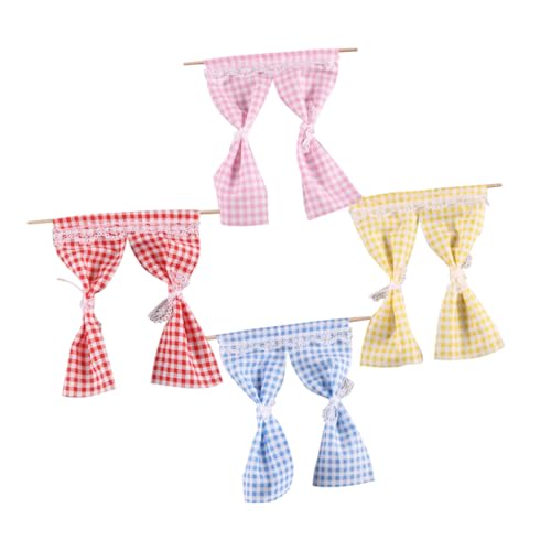 HEMOTON 4Stücke Miniatur Puppenhausvorhänge Farbenfrohes Set aus Mini Vorhängen für DIY Puppenhausdekoration für Puppenhausmöbel und Zubehör HEMOTON 4Stücke Miniatur Puppenhausvorhänge Farbenfrohes Set aus Mini Vorhängen für DIY Puppenhausdekoration für Puppenhausmöbel und Zubehör von HEMOTON