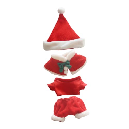 HEMOTON 4pcs Weihnachtspuppe Kleidung Zubehör Santa Hat Shorts Winterpuppe Kleidung von HEMOTON