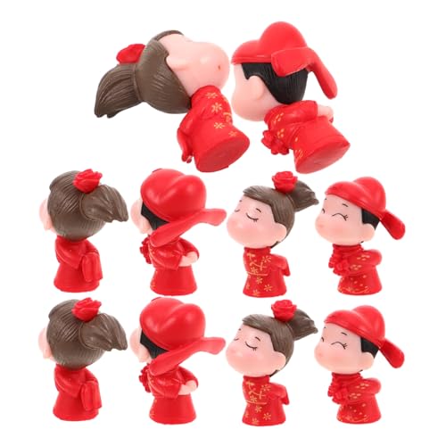 HEMOTON 5 Paar Hochzeitstortenaufsätze, Figuren, Braut Und Bräutigam, Miniaturstatuen Für Hochzeitsmittelstücke, Tischdekorationen, Verlobungs- Und Brautparty- von HEMOTON