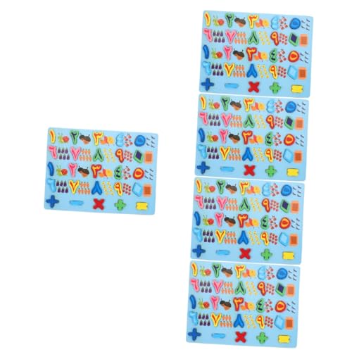HEMOTON 5 Sätze Arabisches Rätsel Babyspielzeug Puzzle aus Holz Logik-Puzzle-Spielzeug aus Holz Nummernbodenrätsel Buchstabe Dreidimensionales Puzzle Briefbrett Puzzleteile Kind Bretter von HEMOTON