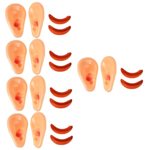 HEMOTON 5 Sätze Lustiges Kostümset mit Großen Roten Lippen und Ohren Party Requisiten für Karneval Fasching Bühnenauftritte Cosplay Zubehör für Erwachsene und Jugendliche von HEMOTON