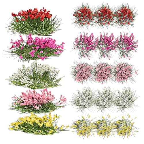 HEMOTON 5 Sets Miniatur-blumenmodelle Für Gartenornamente Künstliche Graspflanze Für Landschaftsdekor von HEMOTON