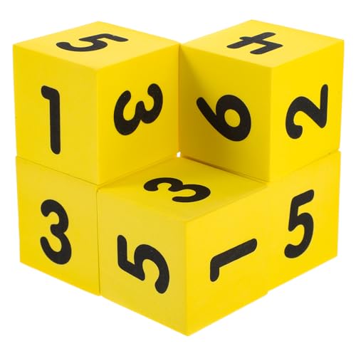 HEMOTON Eva-würfelspielzeug Für Kinder 5er-Pack Jungen Und Mädchen Spielwürfel Für Brettspiele Partydekorationen Unterricht von HEMOTON