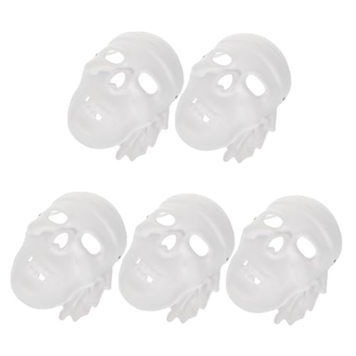 HEMOTON 5 Stück Diy Papiermasken für Unbemalte Piratenmasken Gestalten für Fasching Halloween und Geburtstagsfeiern für Kreative Bastelprojekte und Cosplay Events von HEMOTON