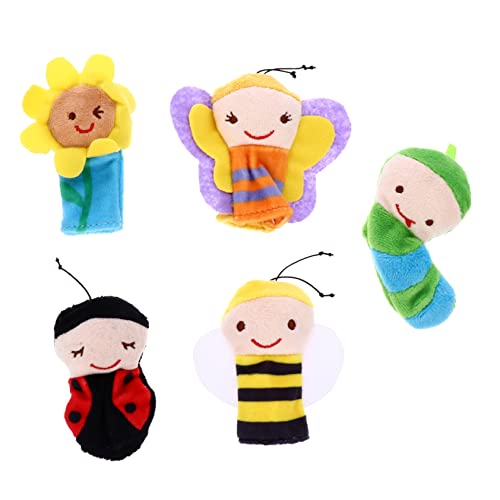 HEMOTON 5 Stück Fingerpuppen aus Plüsch Teilig für Kleinkinder Pädagogisches Fördert Kreativität und Feinmotorik für Geschichtenerzählen und Fingerspiele von HEMOTON