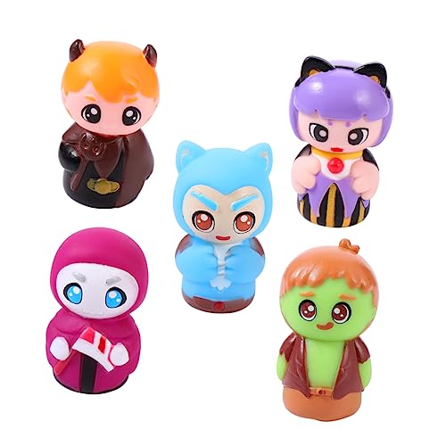 HEMOTON 5 Stück Halloween Fingerspielzeug Puppen Mini Kinderspielzeug Die Marionetten Handpuppen Lernspielzeug Für Halloween Fingerpuppen Eltern Kind Interaktionsspielzeug PVC von HEMOTON