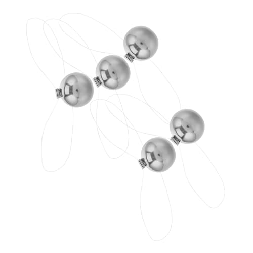 HEMOTON 5 Stück Metall Pendelkugeln Wiege Kugelspiel Physik Lernspielzeug Schwingende Kinetische Balance Bälle Büro Dekoration für Wissenschaft Unterricht von HEMOTON