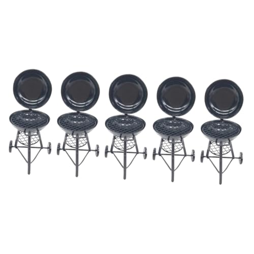 HEMOTON 5 Stück Miniatur BBQ Grill Modell Iron Grill für Puppenhäuser Rollenspiel und Dekoration Zubehör für Mini Häuser und Kreative Szenen von HEMOTON