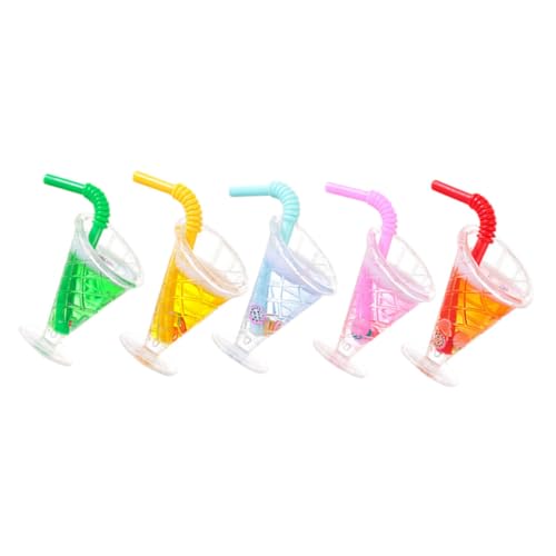 HEMOTON 5 Stück Mininahrung für Puppen Küchenzubehör Miniaturlebensmittel realistisch Dessertfigur Mini Dessert Tassen Sommer Party Deko Puppenhauszubehör Mini-Simulationsdessert Kunstharz von HEMOTON