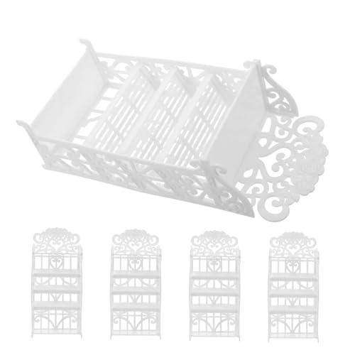 HEMOTON 5 Stück Puppenschuhschrank Mini Kleiderschrank Miniatur Vitrine Puppenstiefel Organizer Für Spielzeit Puppensandalen Organizer Puppenmöbel Zubehör Puppenregal Weißer von HEMOTON