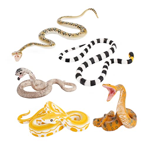 HEMOTON 5 Stück Simulation Schlangenmodell Schlangen Halloween Spinnennetz Halloween Dekorationen Outdoor Streich Fernbedienung Schlange Tierfiguren Ausgestopftes Drachenspielzeug von HEMOTON