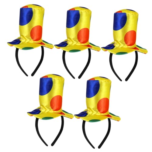 HEMOTON 5 Stück Teiliges Clown-haarreif Lustigem Filz-dreieck-hut Stabile Verkleidungshaar-accessoires für Karneval Halloween Cosplay und Themenpartys für Erwachsene HEMOTON 5 Stück Teiliges Clown-haarreif Lustigem Filz-dreieck-hut Stabile Verkleidungshaar-accessoires für Karneval Halloween Cosplay und Themenpartys für Erwachsene von HEMOTON