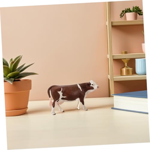 HEMOTON 5 Stück Teiliges Miniatur Kuh Figuren Realistische PVC Farmtiere Detailreiche Lernspielzeug Garten Dekoration Realistische Mini Rinder Modelle für DIY Landschaft Pädagogisch von HEMOTON