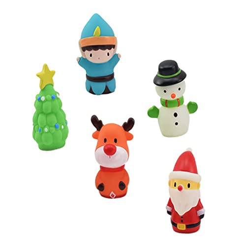 HEMOTON 5 Stück Weihnachtsfingerpuppe kinderbeschäftigung Party mitgebsel Lernspielzeug für Kindererziehung Fingerpuppe für Mini-Fingerpuppen Kieselgel von HEMOTON