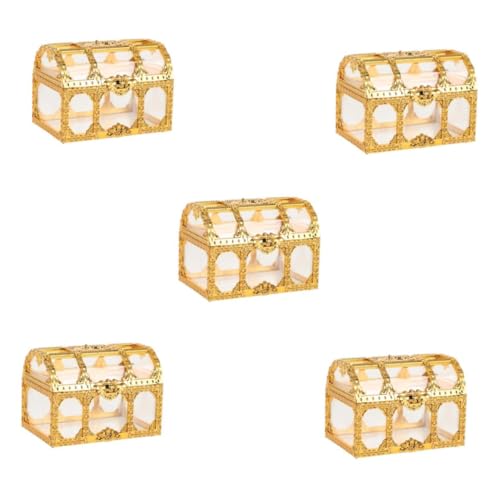 HEMOTON 5 Stücke Boxen Schatz Box Candy Box Goldene Kunststoff HEMOTON 5 Stücke Boxen Schatz Box Candy Box Goldene Kunststoff von HEMOTON