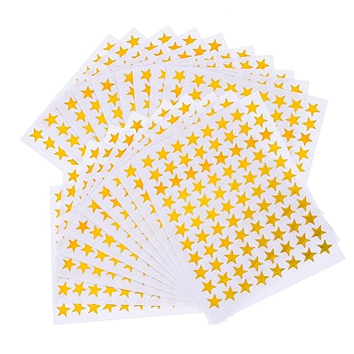 HEMOTON 50blätter Junge Mädchen Belohnungssterne Aufkleber Kleine Und Große Goldene Stern Sticker Für Schule Kindergarten Bastelprojekte Und Kreative Anwendungen Designs à von HEMOTON