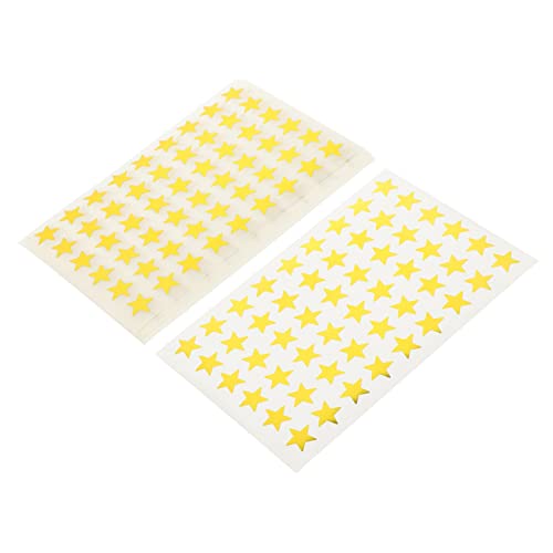 HEMOTON 50 Blatt DIY Scrapbooking Aufkleber Mehrfarbige Aluminiumfolie Stern Sticker Selbstklebend Dekorative Tagebuch Sticker für Planer Fotoalben Hochzeitsdeko Bastelbedarf von HEMOTON