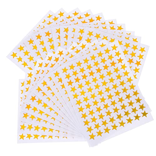 HEMOTON 50 Blatt Sternaufkleber Mini Aufkleber Für Kreise Homeschool Pädagogische Kinderaufkleber Aufkleber Für Vorschulkinder Sterne Nagelkunstaufkleber Goldene Sternaufkleber von HEMOTON