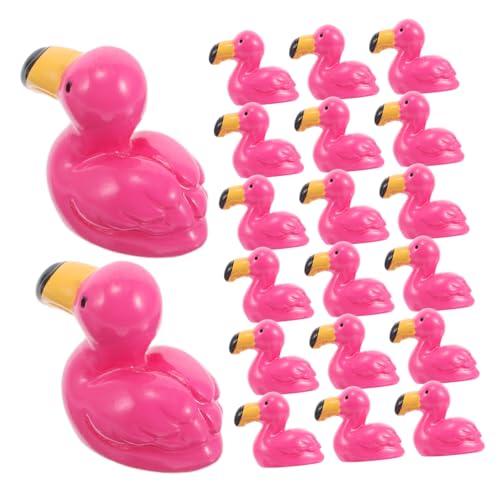 HEMOTON 50 Stück Flamingo Modell Süße Flamingo Simulation Mini Modell Flamingo Schreibtisch Dekoration Mikrolandschaft Tierfigur Kleine Tierfiguren Mini Figuren Kleines von HEMOTON