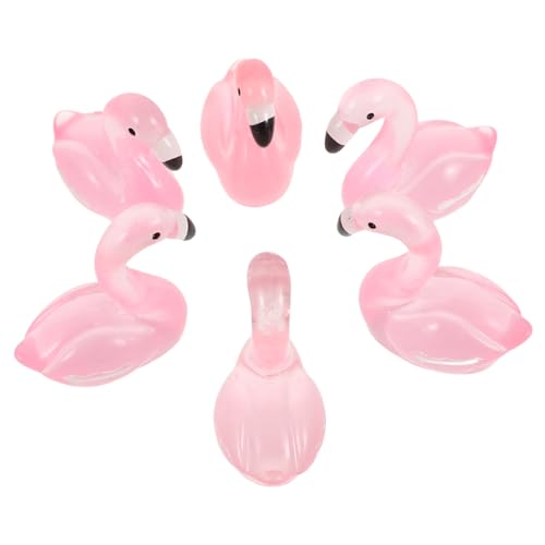 HEMOTON 50 Stück Mini-Flamingos Aus Kunstharz – Dekoration Für Draußen Flamingo-tischdekoration Rasen-Flamingo von HEMOTON