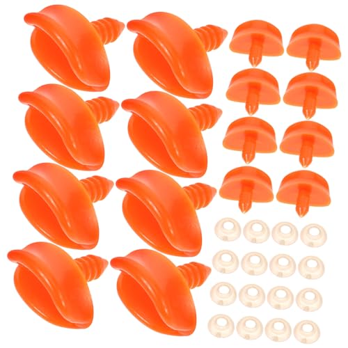 HEMOTON 50 Stück Kleiner Entenschnabel Bastelmund Mundspielzeug Mädchen Spielzeugmund Entenschnabel zum Basteln Munddekoration zum Selbermachen Mund-Kit Mund aus Harz Orange von HEMOTON