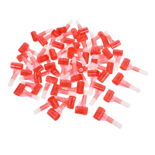 HEMOTON 50 Stück Spielzeugzubehör mit Zunge kleben Zungen Lautmacher Geburtstagsfeier Kindergeburtstag Spiele Silvester-Gebläse Ausblasgebläse Plastik rot von HEMOTON