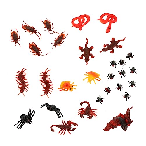 HEMOTON 50 Stücke Set Simulierte Bug Gefälschte Spinne Halloween Spinne Streich Prop Streich PVC von HEMOTON