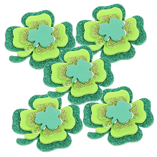 HEMOTON 500 Stück Aufkleber Mit Vier Blättern Großpackung Mit Aufklebern Aus Schaumstoff Kleeblätter St Patrick's Day Dekoraufkleber Selbstklebende Kleeblattaufkleber Aus von HEMOTON