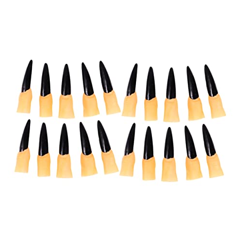 HEMOTON 50Stücke Halloween Zombie Fingerabdeckungen Gruselige Cosplay Requisiten Für Parties Und Kostümpartys Schwarz von HEMOTON