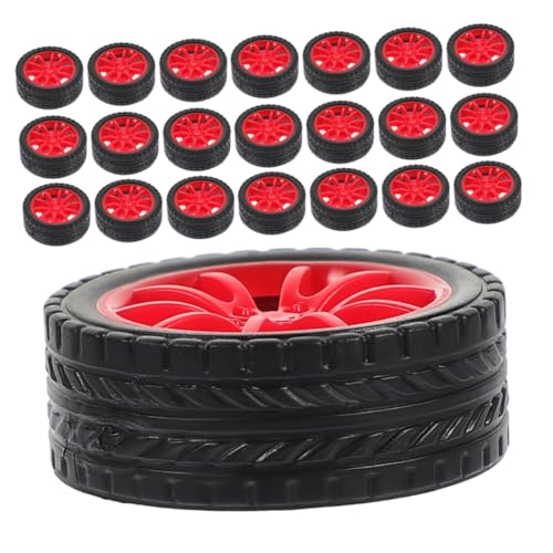 HEMOTON 50stücke Ersatzreifen Für Rc-Spielzeug Kunststoff-spielzeugräder-Modell Für Wissenschafts Und Ingenieurprojekte DIY-rc-Auto-LKW-bauprojekte von HEMOTON