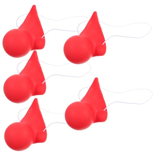 HEMOTON 5St Halloween-Clownnase-Vinylspielzeug Hörner Kostüm Karneval Versorgung tragbare Nase wichtelgeschenke lustig Clown-Kostümzubehör Karnevalsclownnase Kompakte Clown-Requisite rot HEMOTON 5St Halloween-Clownnase-Vinylspielzeug Hörner Kostüm Karneval Versorgung tragbare Nase wichtelgeschenke lustig Clown-Kostümzubehör Karnevalsclownnase Kompakte Clown-Requisite rot von HEMOTON