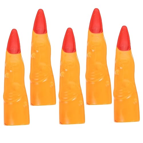 HEMOTON 5St Leistungsrequisiten Skelett Halloween-Finger zappeln Plüsch Halloween Halloween assecoires Halloween-Streich-Requisiten Cosplay falsche Finger Plastik Yellow von HEMOTON