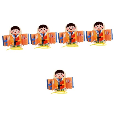 HEMOTON 5St Mehrschichtiges Busy-Board kinderbeschäftigung geschicklichkeitsspiele für Kinder Geschenke Kleinkinder hölzern Spielzeug Geburtstagsgeschenk Baby Weißer Karton von HEMOTON
