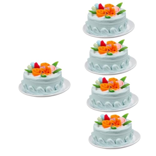 HEMOTON 5St Mini-Cupcakes künstliches Kuchenspielzeug künstlicher Schokoladenkuchen Spielzeuge Modelle Kuchen-Display-Requisiten Foto-Requisite Puppenhaus das Gericht Zubehör von HEMOTON