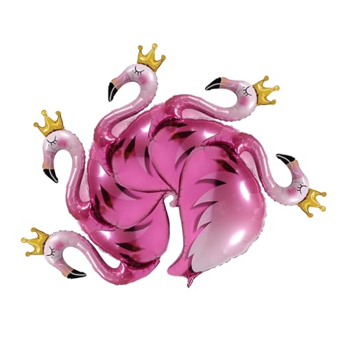 HEMOTON 5-Teiliger Flamingo-Ballon Aufblasbarer Flamingo-Dekoration Luau-Ballon Für Folien-Flamingo-Heliumballons-Kit Flamingo-Geburtstagsdekorationen Flamingos Heiße Tropische von HEMOTON