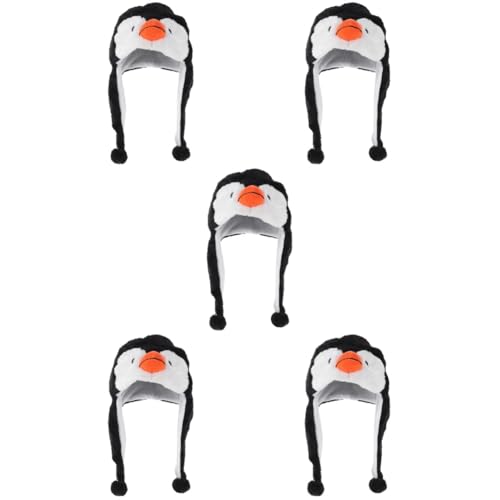 HEMOTON 5St Pinguin-Hut Kleidung für Kinder Pinguin Plüschtier Kinderkleidung Karneval Hut Kappen Kinderzubehör Kinderaccessoire niedlich Wintermütze Frauenhut schmücken von HEMOTON