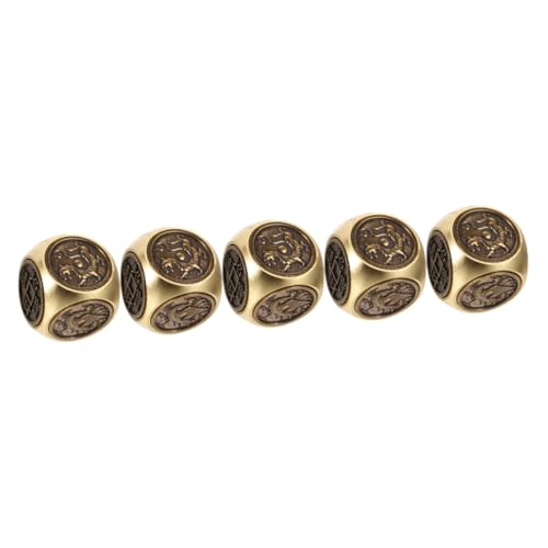 HEMOTON 5St Rotierende Kupfermünzen mit fünf Kaisern Geld Reichtum Ornament Segensverzierung die chinesen kreativität Toys Wohnkultur münzzähler sechsseitige Münze sechsseitige Kupfermünze von HEMOTON
