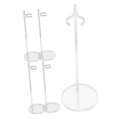 HEMOTON Puppenständer - 5-teiliger Puppenständer Aus Abs-Material - Verstellbarer Displayhalter Für Actionfiguren - Ideal Für Zuhause/geschäft von HEMOTON