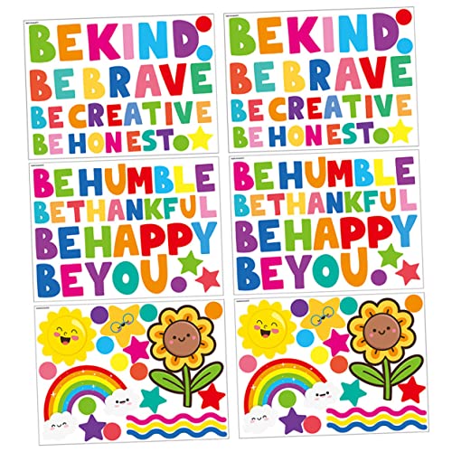 HEMOTON Inspirierende Wandaufkleber – 6 Bögen Mit Positiven Affirmationen Klassenzimmer- -Aufkleber Für Das Fitnessstudio Zu Hause von HEMOTON
